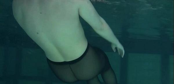  Lozhkova in see through shorts in the pool